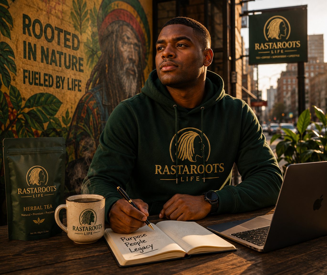 RastaRoots founder developing the brand vision