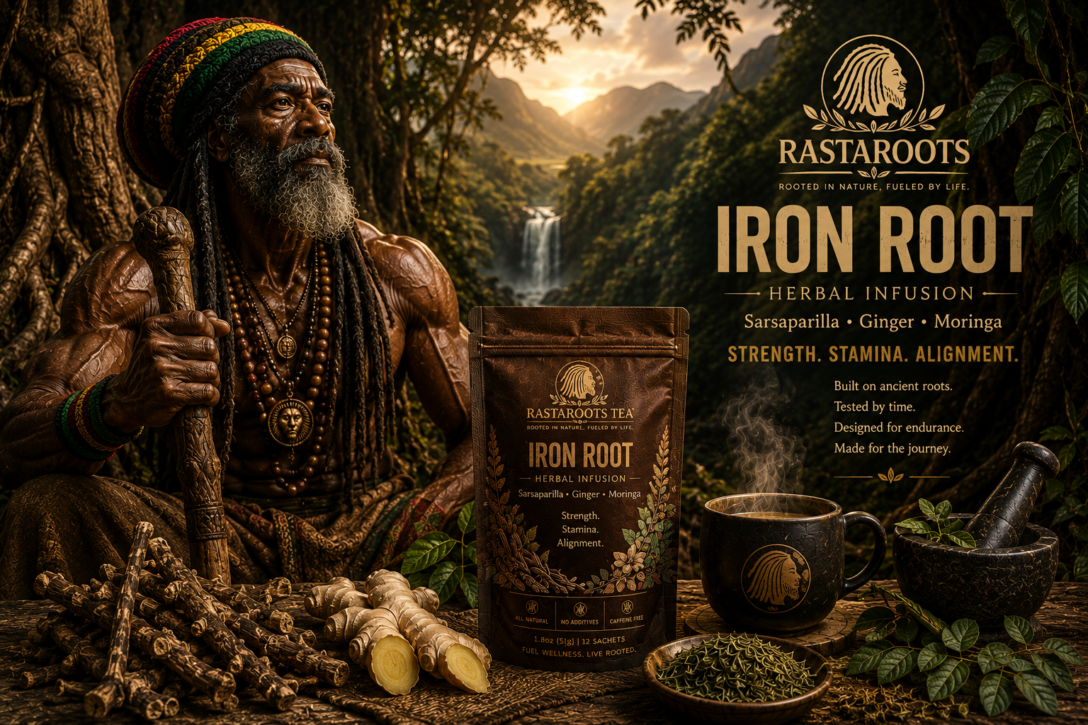 Powerful elder Iron Root Guardian beneath ancient roots