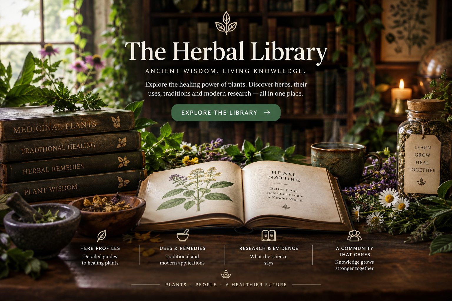The RastaRoots Herbal Library with herbs, botanical books and plant knowledge