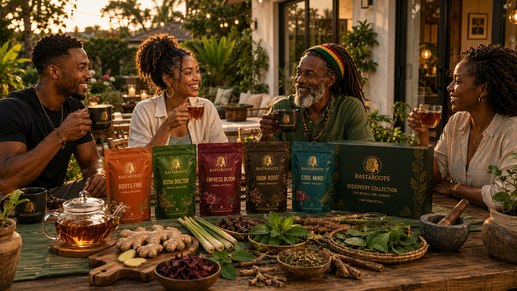 RastaRoots Discovery Collection with 25 herbal tea sachets