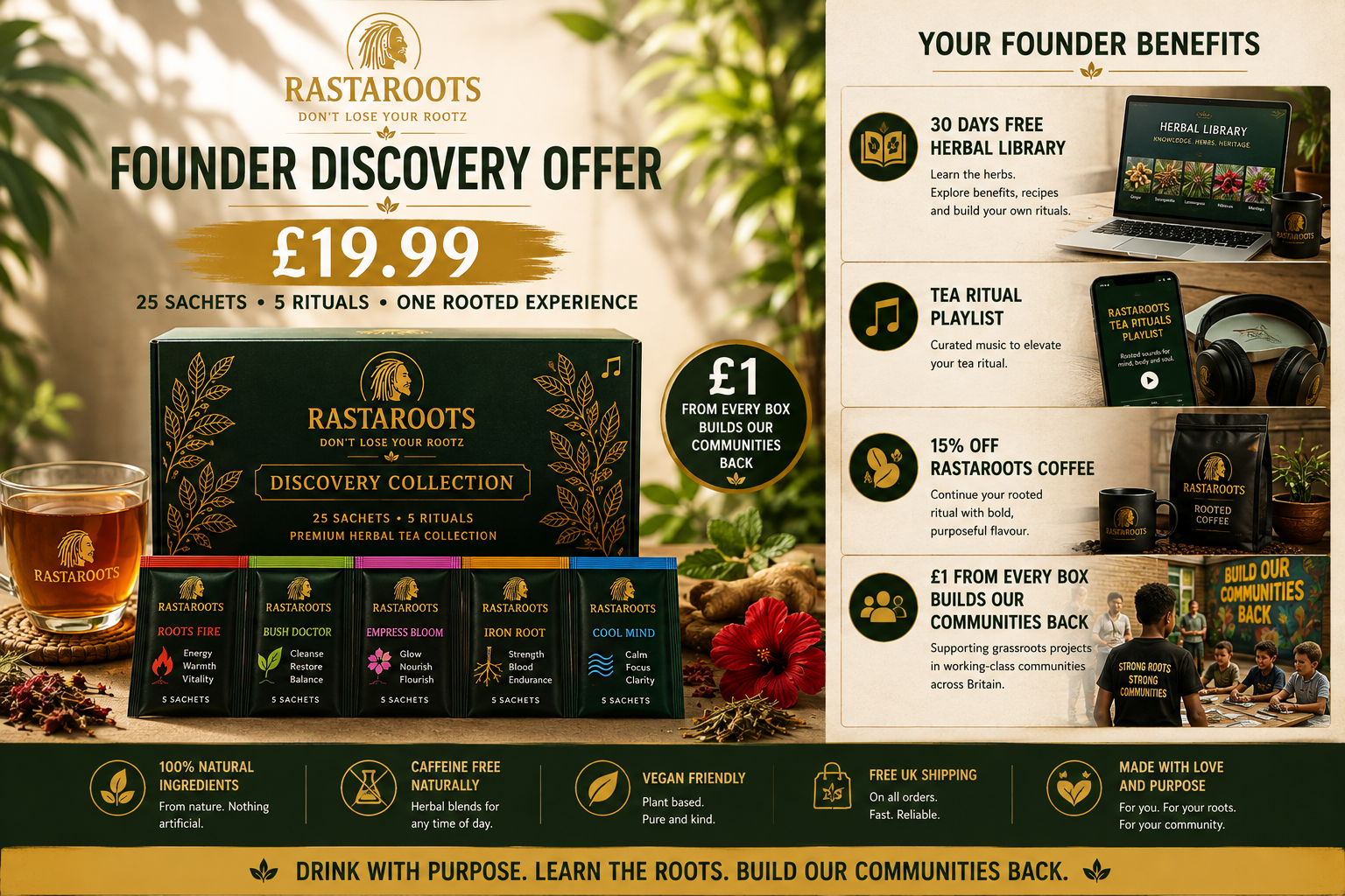 RastaRoots Founder Discovery Collection offer including Herbal Library access
