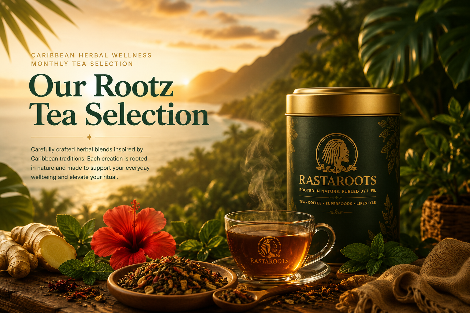 Rastaroots Tea cinematic hero scene
